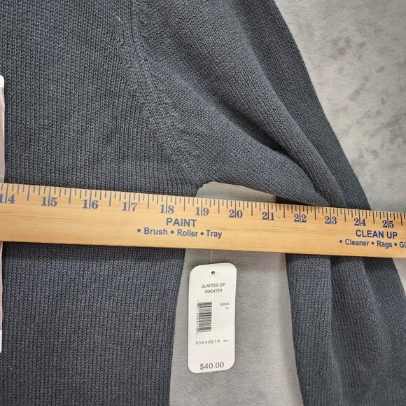 NWT Great Northwest Clothing Co Men’s Medium Black 1/4 Zip Sweater Cotton Blend - Picture 8 of 10